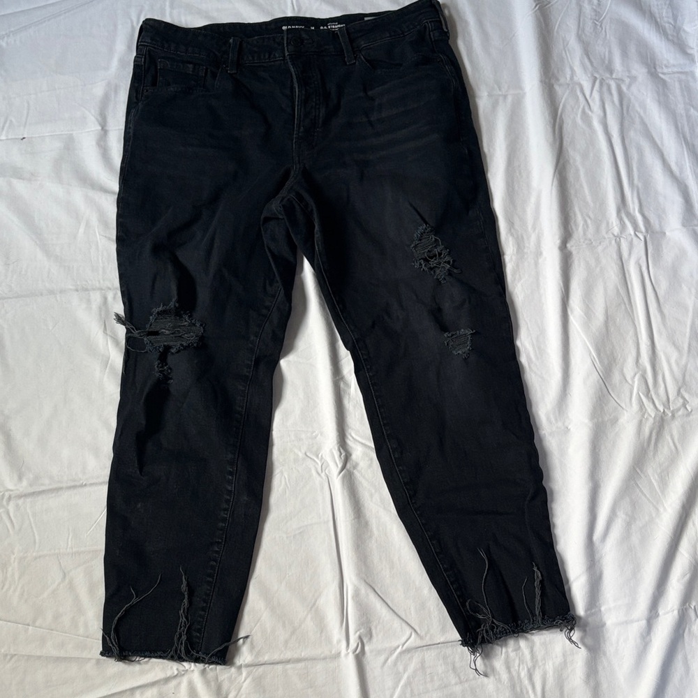 Black ripped jeans